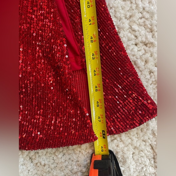 Red Sequin Maxi Dress - Picture 3 of 4